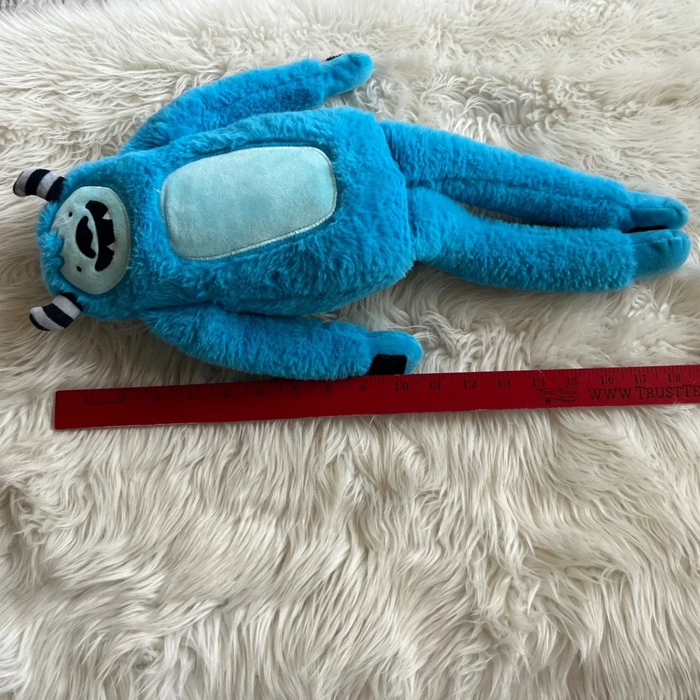 Pillowfort Yeti Mini Pillow Blue Monster Plush Stuffed Animal Hugging Hands 11in